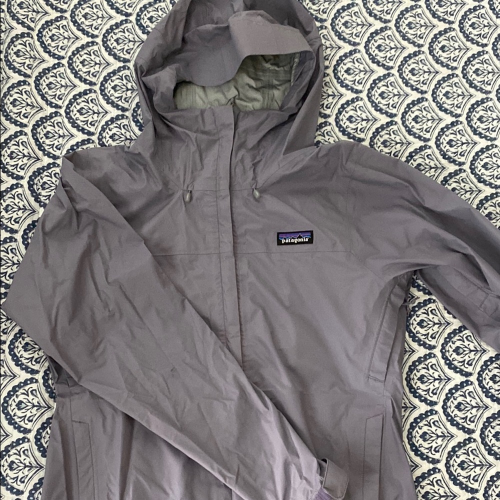 Patagonia Gray/Purple Hooded Jacket XS